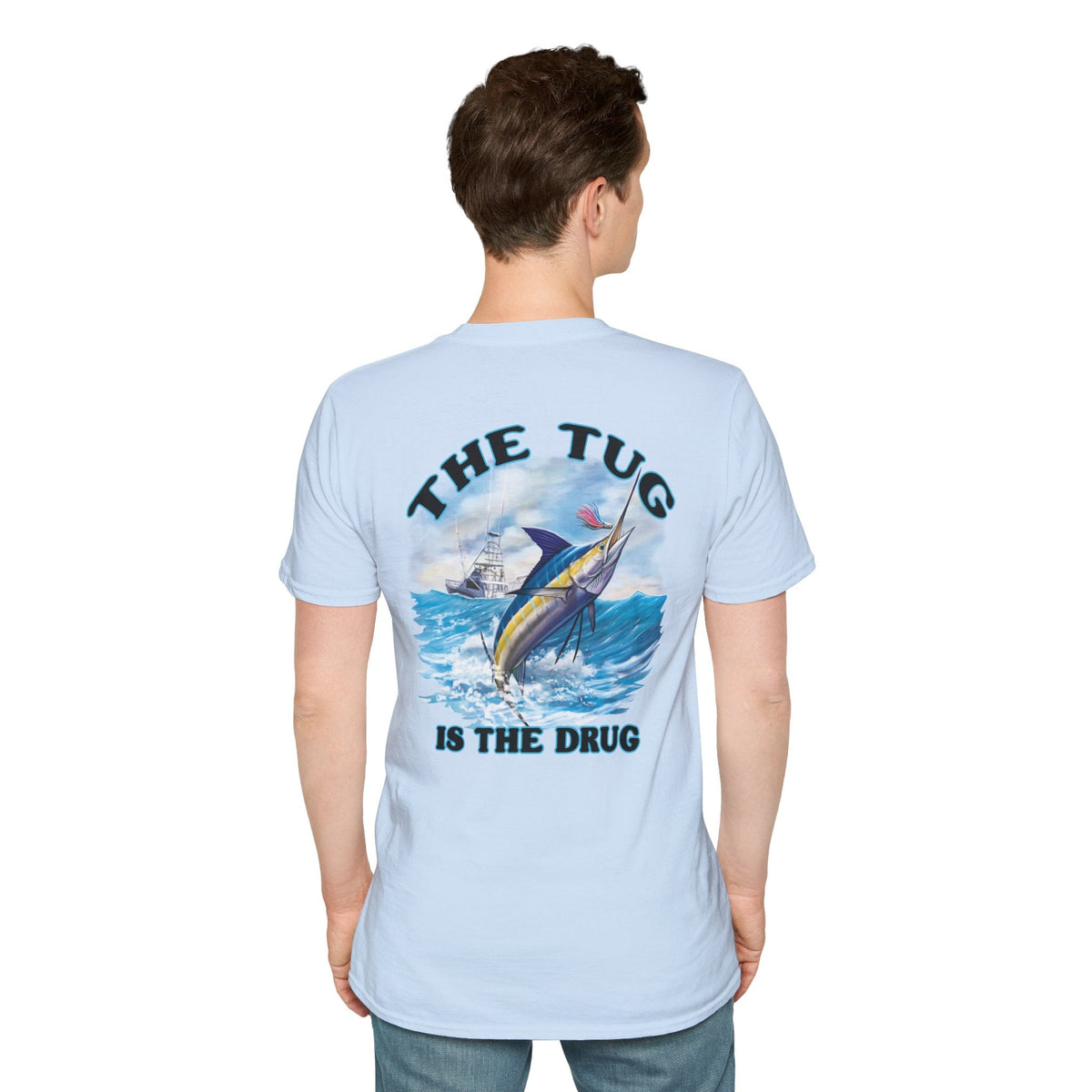 The Tug Is The Drug™ Fishing Enthusiast Unisex Softstyle T-Shirt | Coastal Vibes, Gift for Fishermen, Casual Wear, Outdoor Apparel, Beach Day - Get Tight Gear