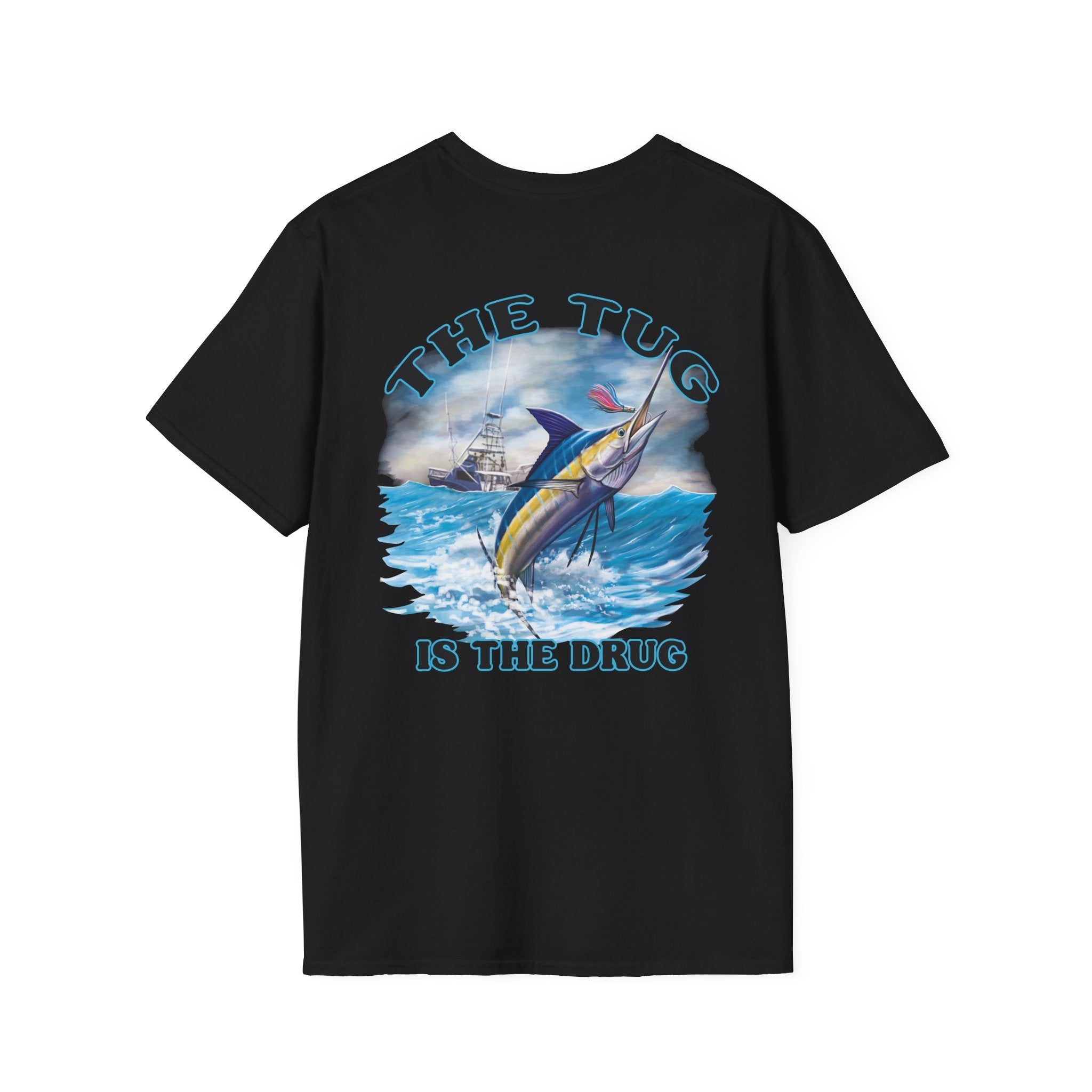 The Tug Is The Drug™ Fishing Enthusiast Unisex Softstyle T-Shirt | Coastal Vibes, Gift for Fishermen, Casual Wear, Outdoor Apparel, Beach Day - Get Tight Gear
