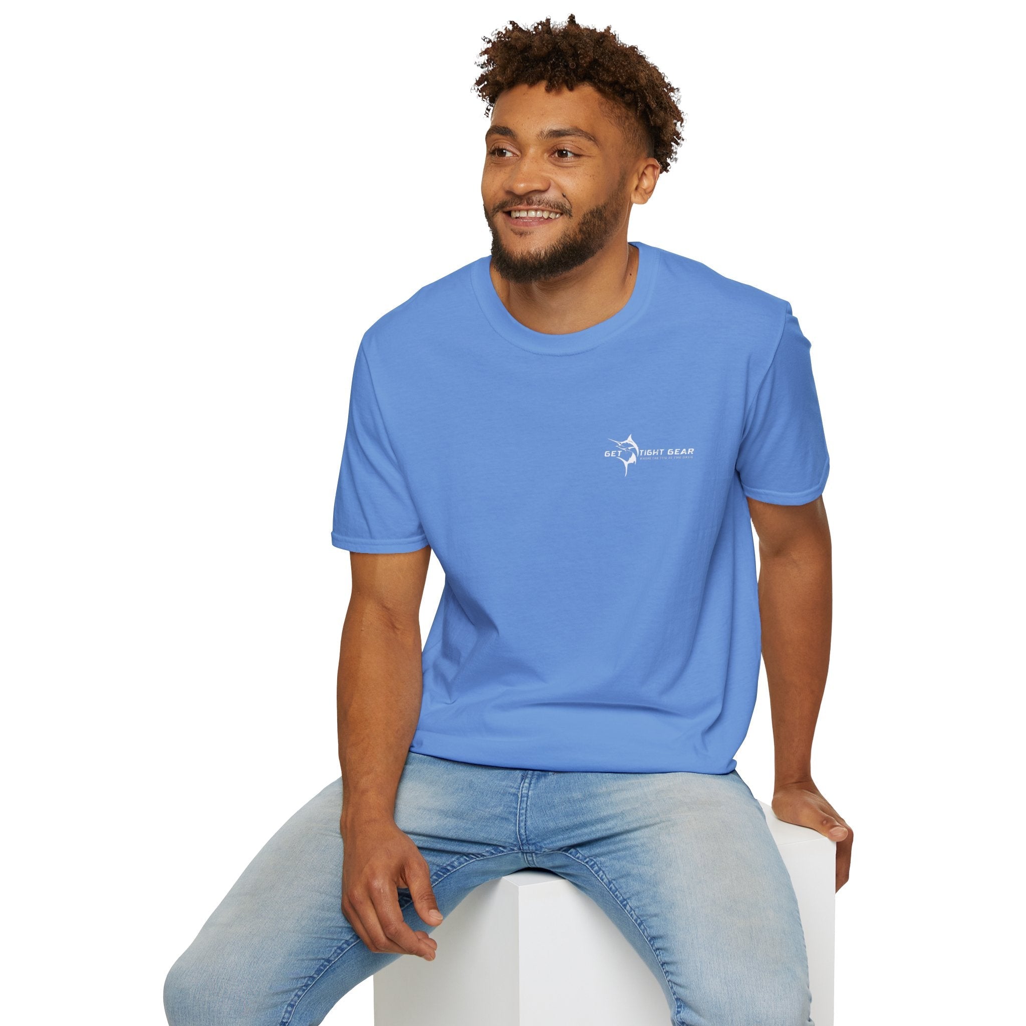 The Tug Is The Drug™ Fishing Enthusiast Unisex Softstyle T-Shirt | Coastal Vibes, Gift for Fishermen, Casual Wear, Outdoor Apparel, Beach Day - Get Tight Gear