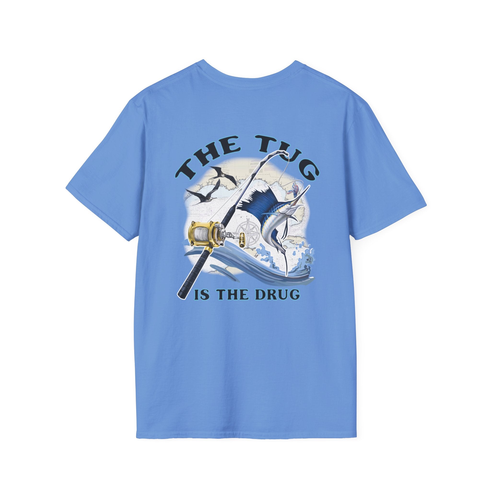 The Tug Is The Drug™ Fishing Enthusiast Unisex Softstyle T-Shirt | Coastal Vibes, Gift for Fishermen, Casual Wear, Outdoor Apparel, Beach Day - Get Tight Gear