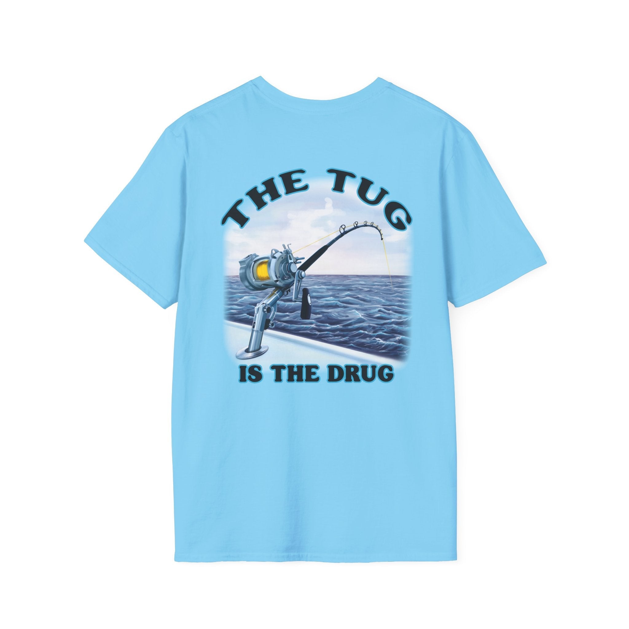 The Tug Is The Drug™ Fishing Enthusiast Unisex Softstyle T-Shirt | Coastal Vibes, Gift for Fishermen, Casual Wear, Outdoor Apparel, Beach Day - Get Tight Gear