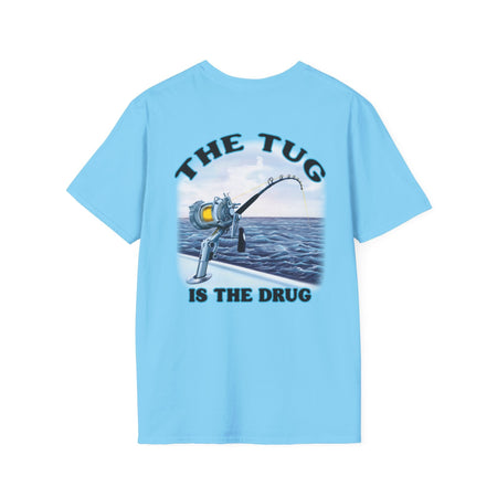 The Tug Is The Drug™ Fishing Enthusiast Unisex Softstyle T-Shirt | Coastal Vibes, Gift for Fishermen, Casual Wear, Outdoor Apparel, Beach Day - Get Tight Gear