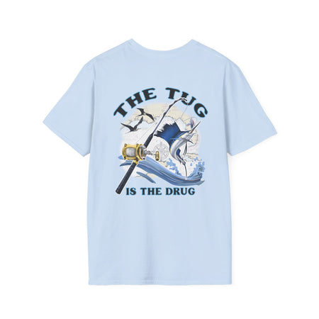 The Tug Is The Drug™ Fishing Enthusiast Unisex Softstyle T-Shirt | Coastal Vibes, Gift for Fishermen, Casual Wear, Outdoor Apparel, Beach Day - Get Tight Gear