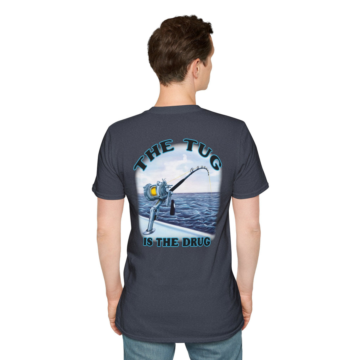 The Tug Is The Drug™ Fishing Enthusiast Unisex Softstyle T-Shirt | Coastal Vibes, Gift for Fishermen, Casual Wear, Outdoor Apparel, Beach Day - Get Tight Gear
