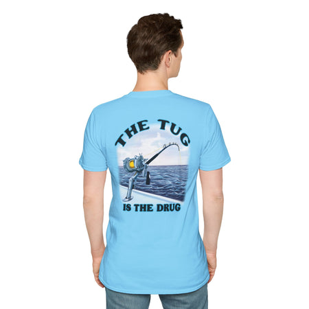 The Tug Is The Drug™ Fishing Enthusiast Unisex Softstyle T-Shirt | Coastal Vibes, Gift for Fishermen, Casual Wear, Outdoor Apparel, Beach Day - Get Tight Gear