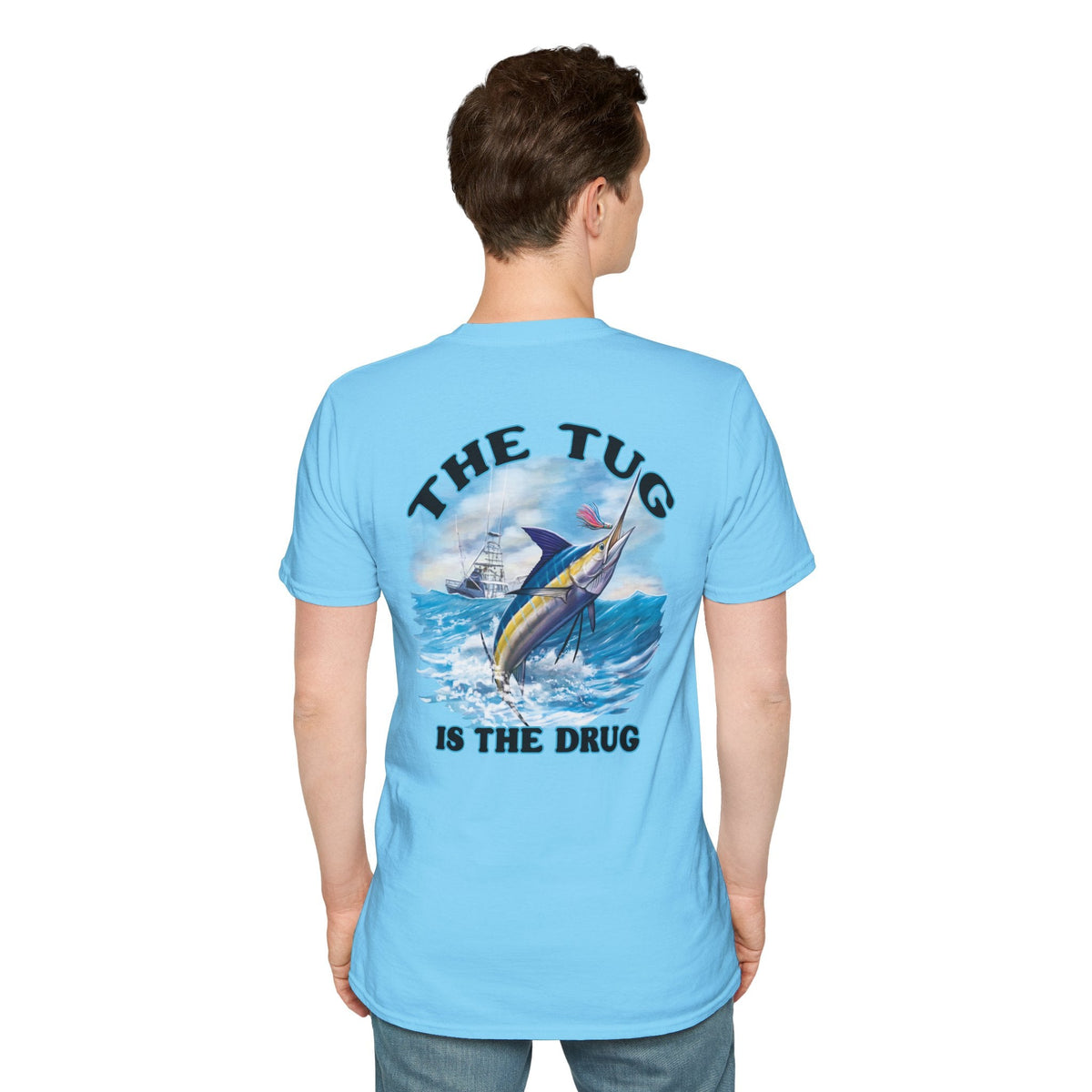The Tug Is The Drug™ Fishing Enthusiast Unisex Softstyle T-Shirt | Coastal Vibes, Gift for Fishermen, Casual Wear, Outdoor Apparel, Beach Day - Get Tight Gear