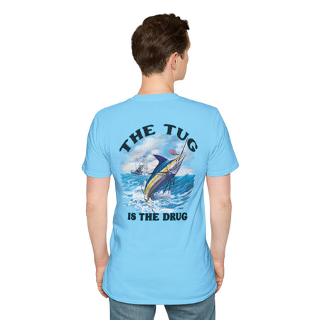 The Tug Is The Drug™ Fishing Enthusiast Unisex Softstyle T-Shirt | Coastal Vibes, Gift for Fishermen, Casual Wear, Outdoor Apparel, Beach Day - Get Tight Gear