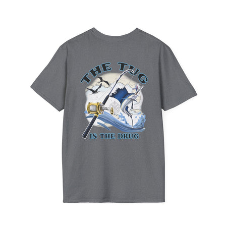 The Tug Is The Drug™ Fishing Enthusiast Unisex Softstyle T-Shirt | Coastal Vibes, Gift for Fishermen, Casual Wear, Outdoor Apparel, Beach Day - Get Tight Gear