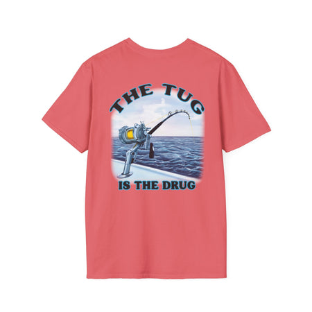 The Tug Is The Drug™ Fishing Enthusiast Unisex Softstyle T-Shirt | Coastal Vibes, Gift for Fishermen, Casual Wear, Outdoor Apparel, Beach Day - Get Tight Gear