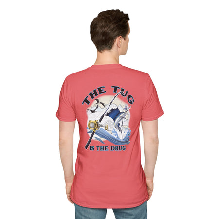 The Tug Is The Drug™ Fishing Enthusiast Unisex Softstyle T-Shirt | Coastal Vibes, Gift for Fishermen, Casual Wear, Outdoor Apparel, Beach Day - Get Tight Gear