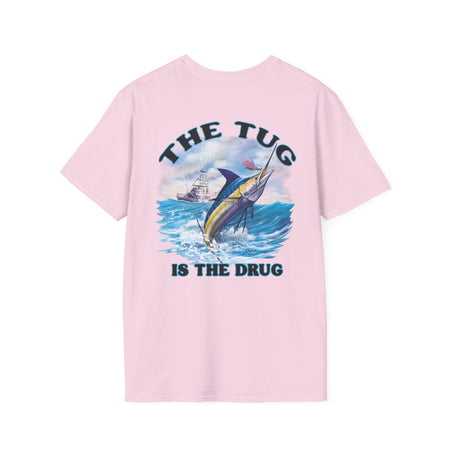 The Tug Is The Drug™ Fishing Enthusiast Unisex Softstyle T-Shirt | Coastal Vibes, Gift for Fishermen, Casual Wear, Outdoor Apparel, Beach Day - Get Tight Gear