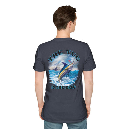 The Tug Is The Drug™ Fishing Enthusiast Unisex Softstyle T-Shirt | Coastal Vibes, Gift for Fishermen, Casual Wear, Outdoor Apparel, Beach Day - Get Tight Gear