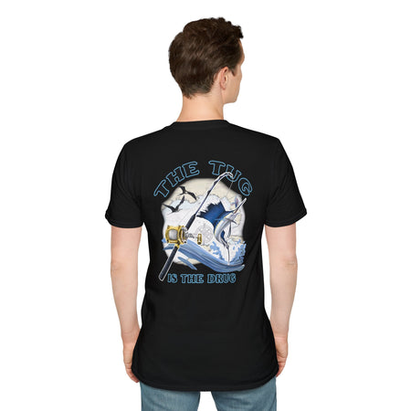 The Tug Is The Drug™ Fishing Enthusiast Unisex Softstyle T-Shirt | Coastal Vibes, Gift for Fishermen, Casual Wear, Outdoor Apparel, Beach Day - Get Tight Gear