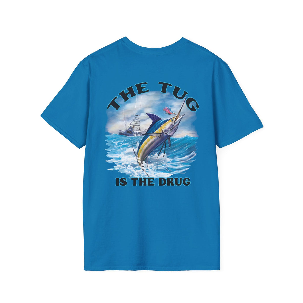 The Tug Is The Drug™ Fishing Enthusiast Unisex Softstyle T-Shirt | Coastal Vibes, Gift for Fishermen, Casual Wear, Outdoor Apparel, Beach Day - Get Tight Gear