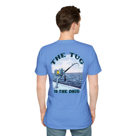 The Tug Is The Drug™ Fishing Enthusiast Unisex Softstyle T-Shirt | Coastal Vibes, Gift for Fishermen, Casual Wear, Outdoor Apparel, Beach Day - Get Tight Gear