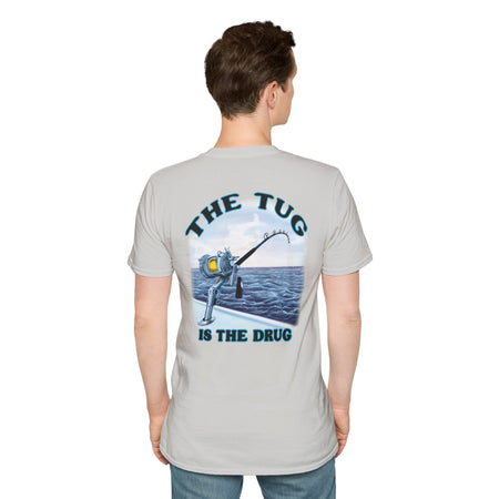 The Tug Is The Drug™ Fishing Enthusiast Unisex Softstyle T-Shirt | Coastal Vibes, Gift for Fishermen, Casual Wear, Outdoor Apparel, Beach Day - Get Tight Gear