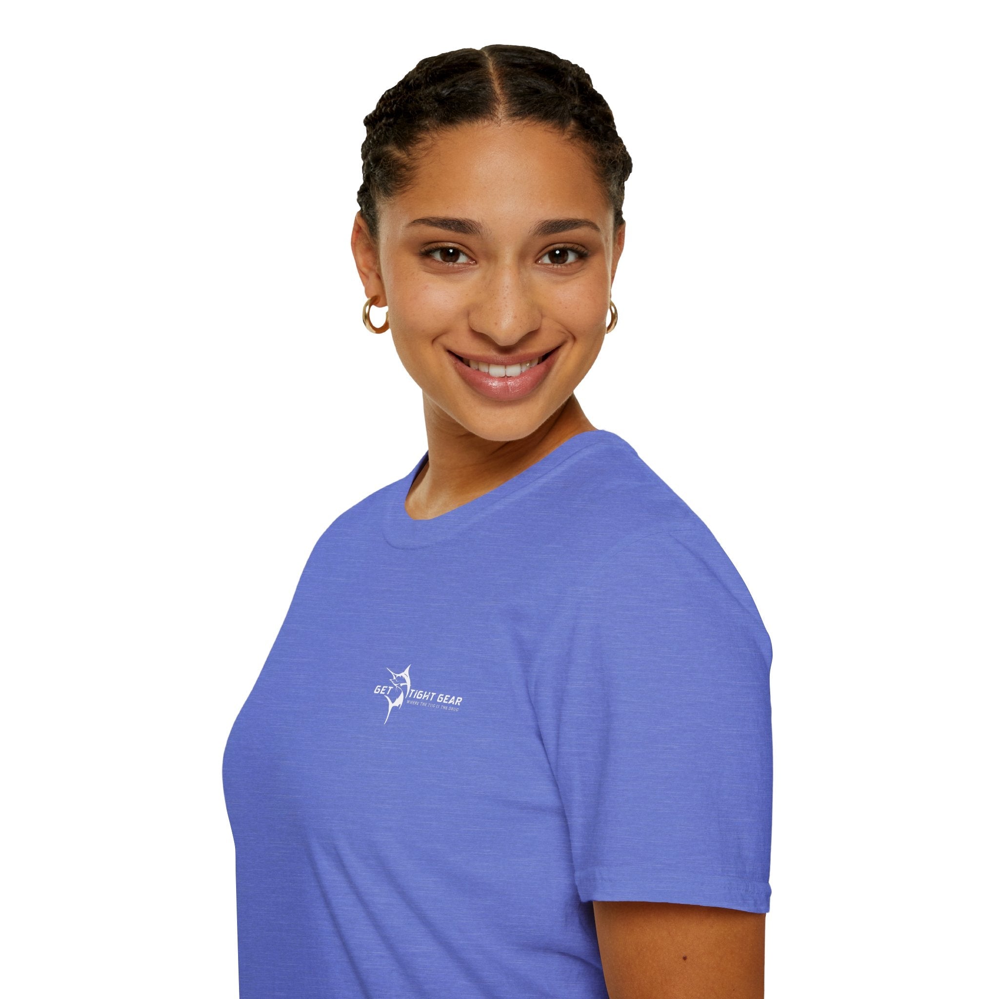 The Tug Is The Drug™ Fishing Enthusiast Unisex Softstyle T-Shirt | Coastal Vibes, Gift for Fishermen, Casual Wear, Outdoor Apparel, Beach Day - Get Tight Gear