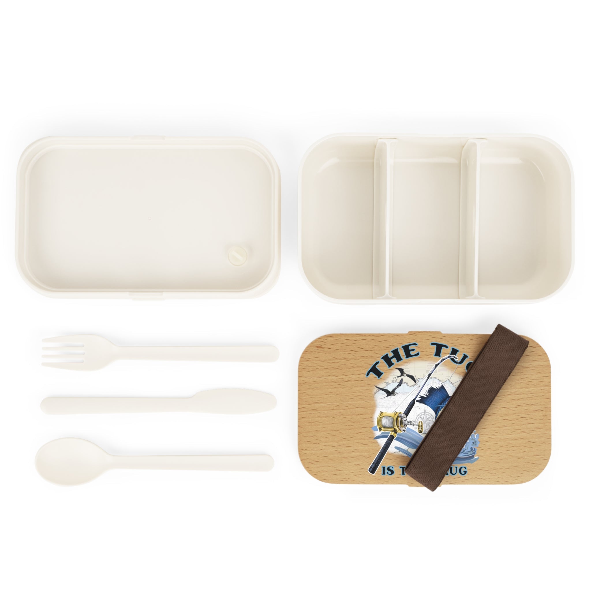 The Tug Is The Drug™ Fishing - Themed Bento Lunch Box, Perfect for Outdoor Adventures, Angler Gift, Meal Prep, Kids Lunch, Eco - Friendly - Get Tight Gear