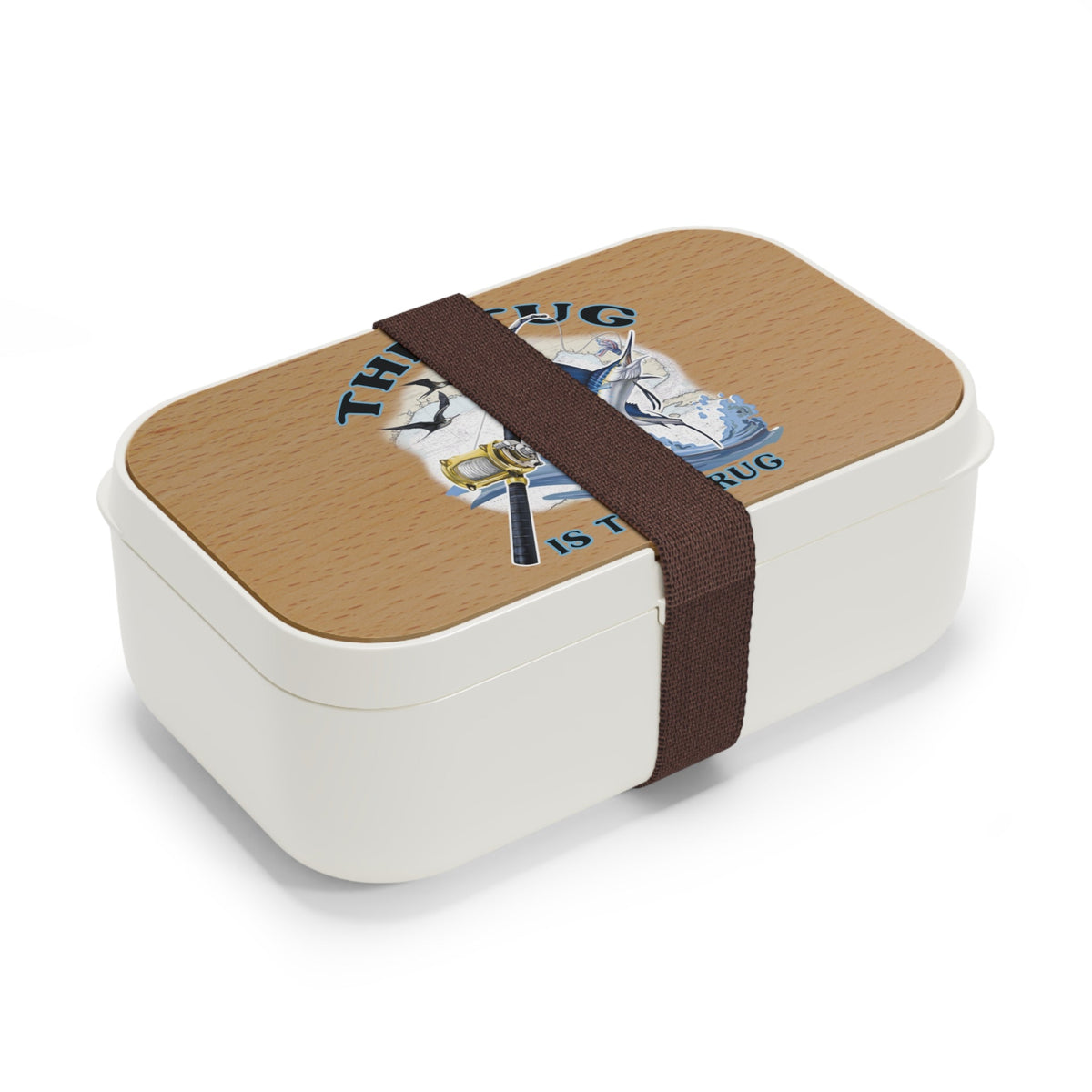 The Tug Is The Drug™ Fishing - Themed Bento Lunch Box, Perfect for Outdoor Adventures, Angler Gift, Meal Prep, Kids Lunch, Eco - Friendly - Get Tight Gear
