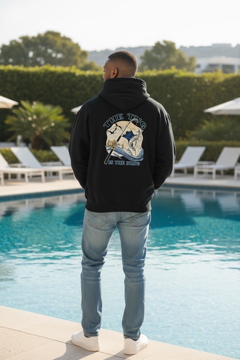 The Tug Is The Drug Hoodie – Navy – Get Tight Gear - Get Tight Gear