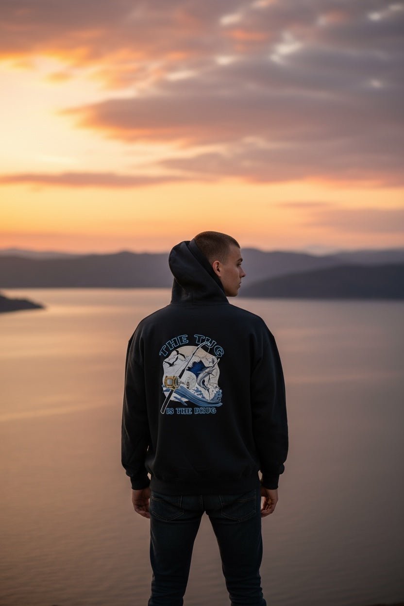 The Tug Is The Drug Hoodie – Navy – Get Tight Gear - Get Tight Gear