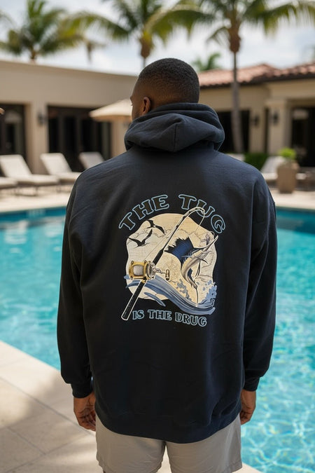 The Tug Is The Drug Hoodie – Navy – Get Tight Gear - Get Tight Gear