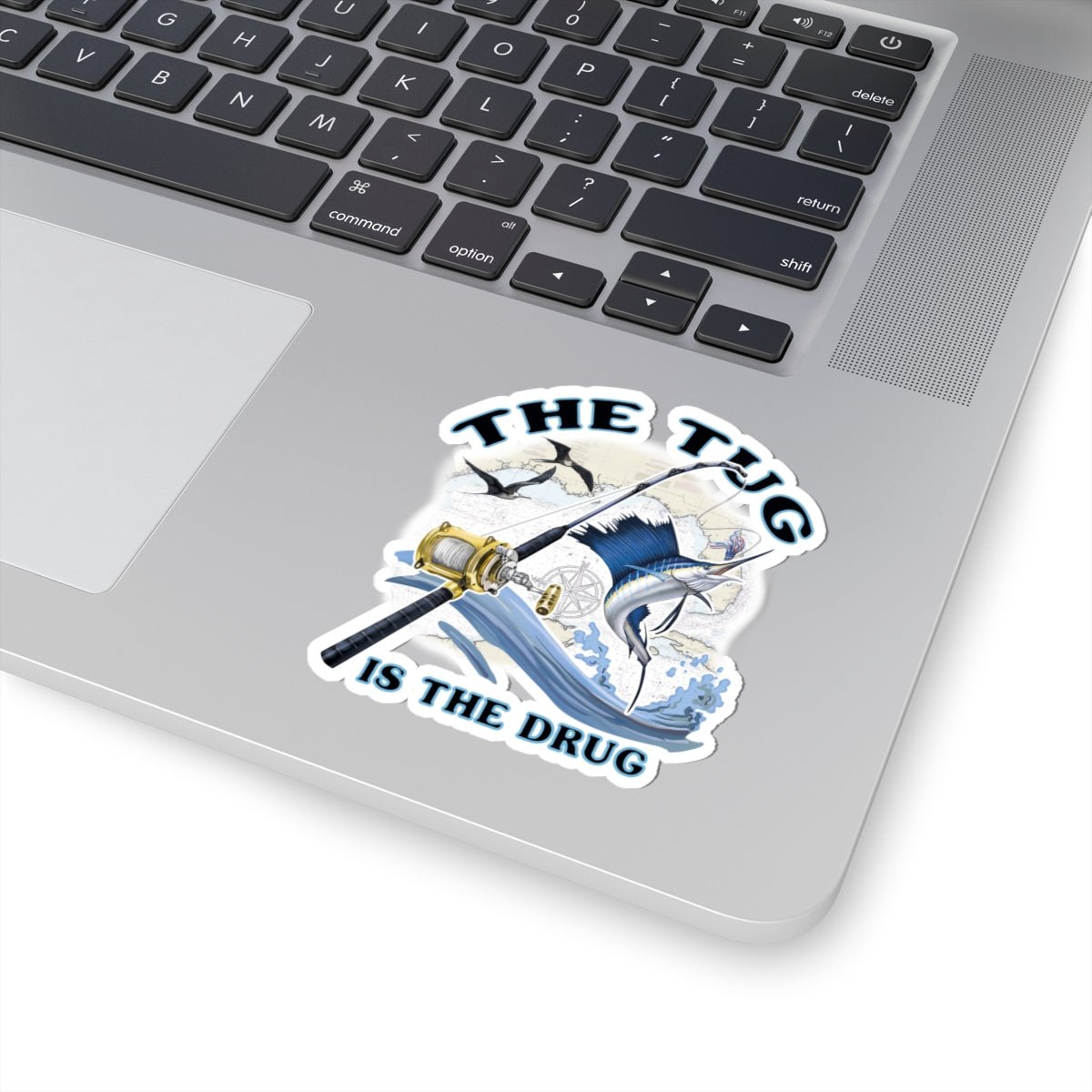The Tug Is The Drug™ Kiss - Cut Stickers, Outdoor Decor, Sport Fishing Gifts, Fishing Enthusiast Accessories - Get Tight Gear