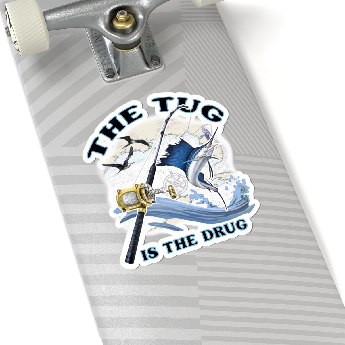 The Tug Is The Drug™ Kiss - Cut Stickers, Outdoor Decor, Sport Fishing Gifts, Fishing Enthusiast Accessories - Get Tight Gear