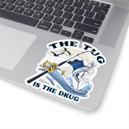 The Tug Is The Drug™ Kiss - Cut Stickers, Outdoor Decor, Sport Fishing Gifts, Fishing Enthusiast Accessories - Get Tight Gear