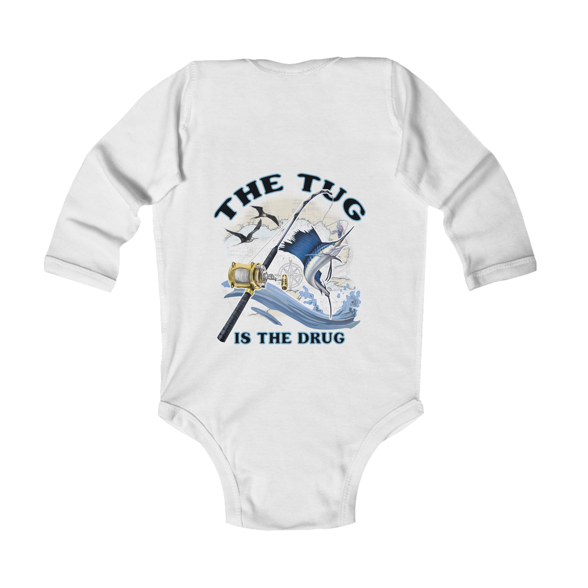 The Tug Is The Drug™ Nautical - Inspired Infant Bodysuit - Perfect for Baby Showers, Fisherman Gifts, Marine Enthusiasts, Cute Baby Outfit, Fishing Theme - Get Tight Gear