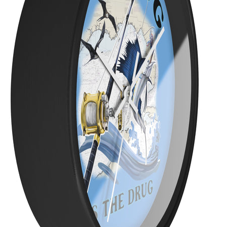 The Tug Is The Drug™ Nautical Wall Clock - Perfect Gift for Anglers - Get Tight Gear