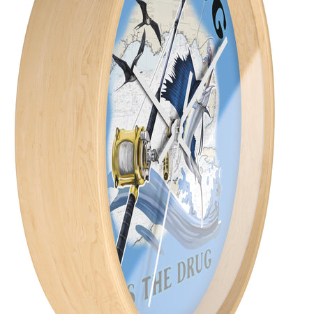 The Tug Is The Drug™ Nautical Wall Clock - Perfect Gift for Anglers - Get Tight Gear