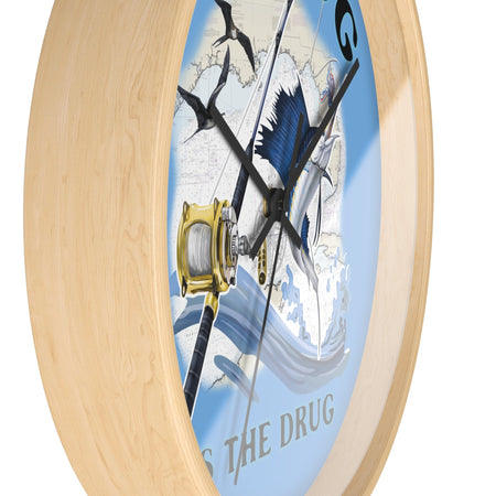 The Tug Is The Drug™ Nautical Wall Clock - Perfect Gift for Anglers - Get Tight Gear