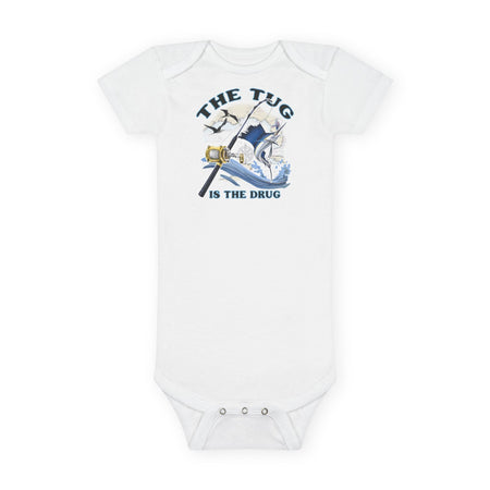 The Tug Is The Drug™ Organic Baby Bodysuit | Fun Baby Gift, Toddler Apparel, Seafood Lover Onesie, Baby Shower Present, Cute Infant Clothing - Get Tight Gear