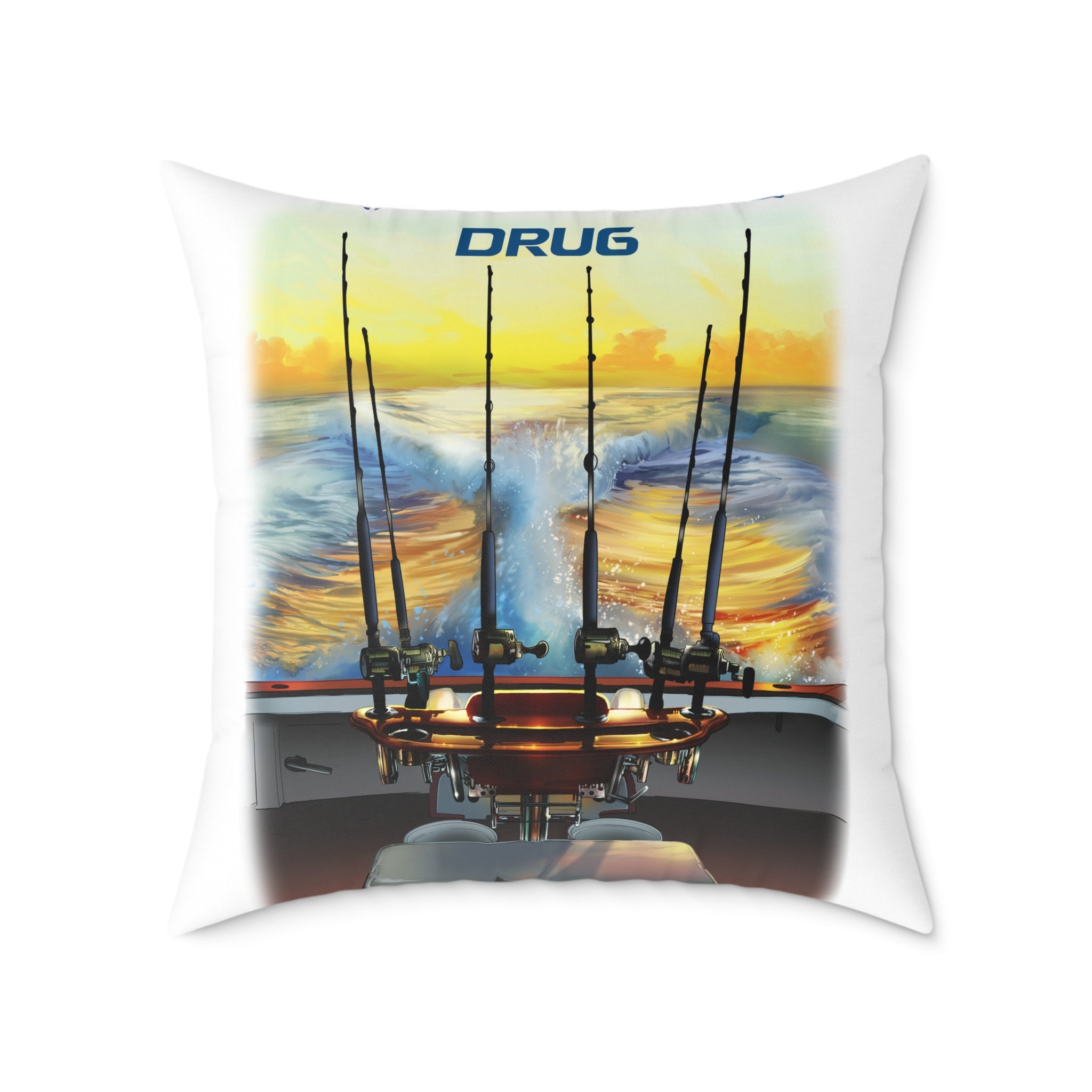 The Tug Is The Drug Square Poly Canvas Pillow - Get Tight Gear