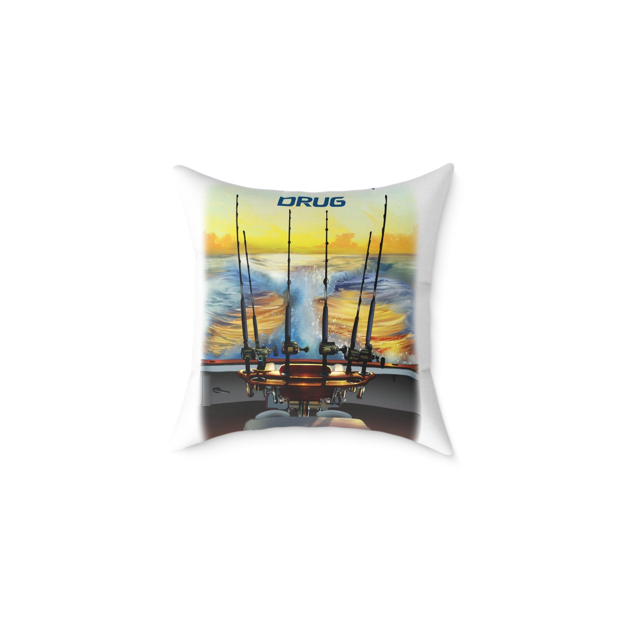 The Tug Is The Drug Square Poly Canvas Pillow - Get Tight Gear