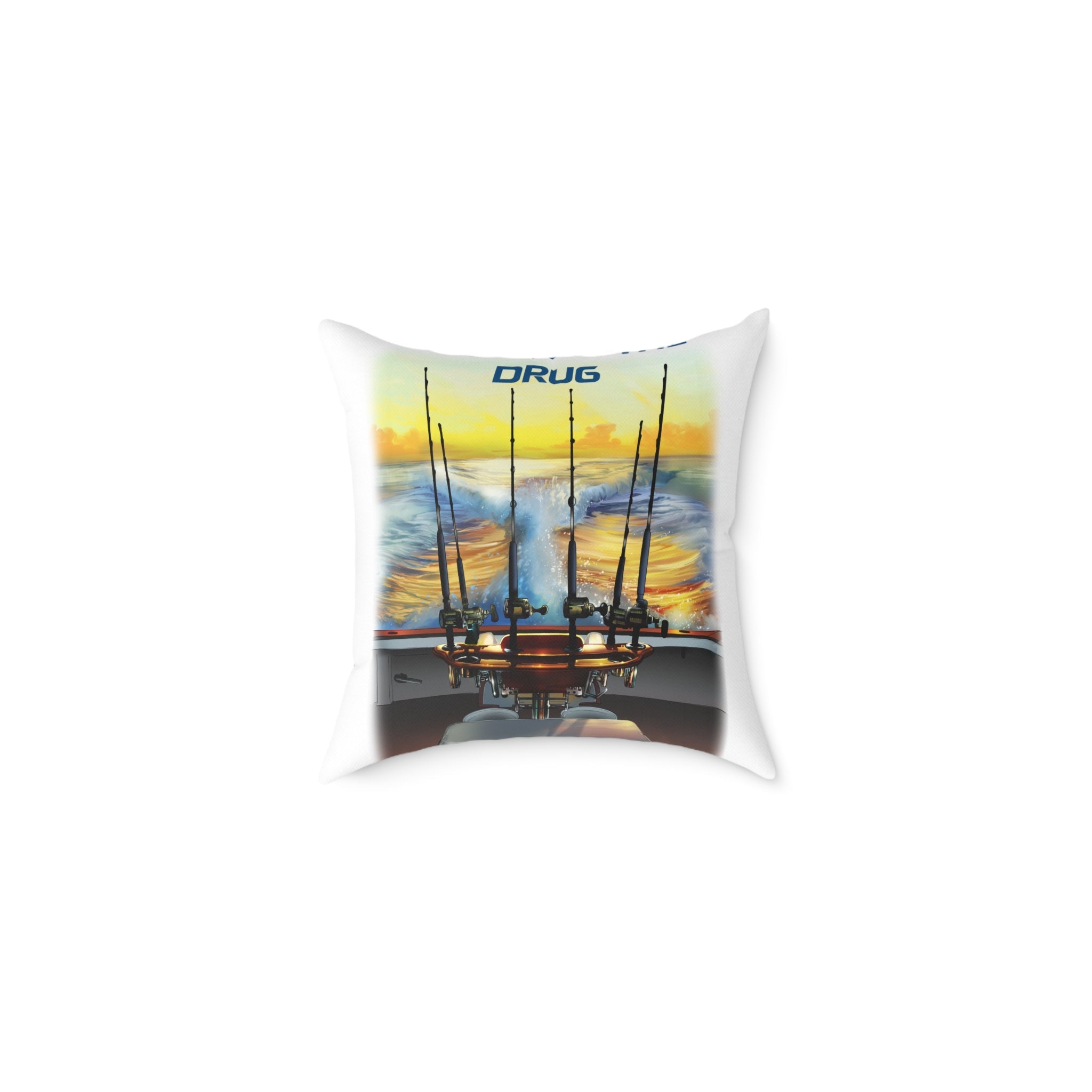 The Tug Is The Drug Square Poly Canvas Pillow - Get Tight Gear