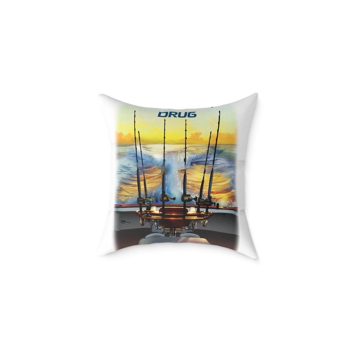 The Tug Is The Drug Square Poly Canvas Pillow - Get Tight Gear