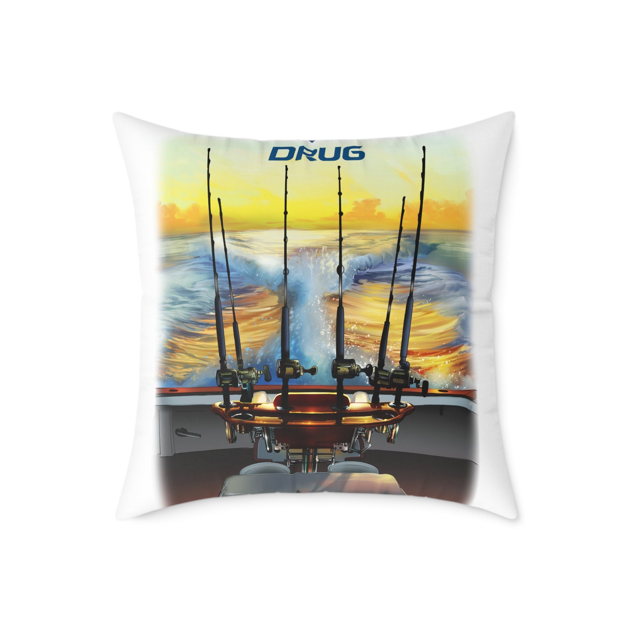 The Tug Is The Drug Square Poly Canvas Pillow - Get Tight Gear