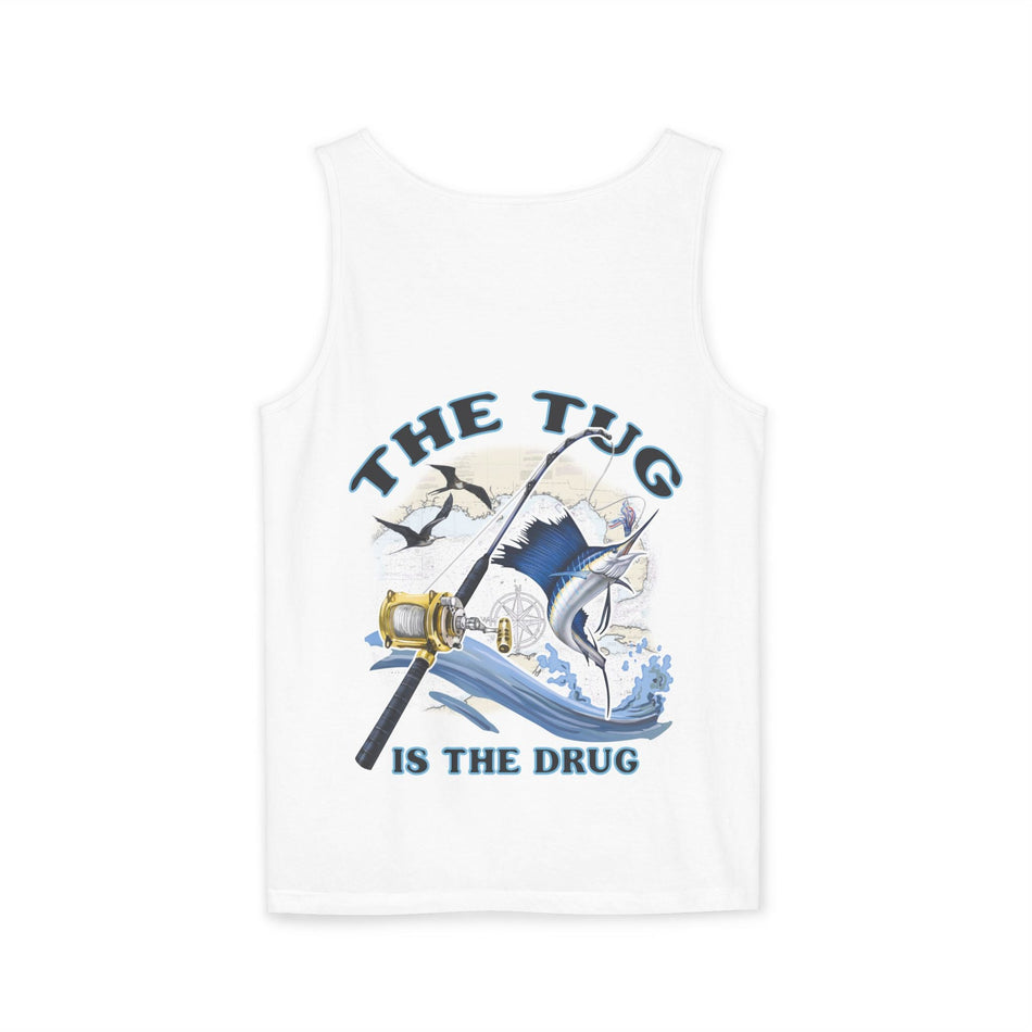 The Tug is the Drug™ Unisex Garment - Dyed Tank Top - Fishing Tank - Get Tight Gear