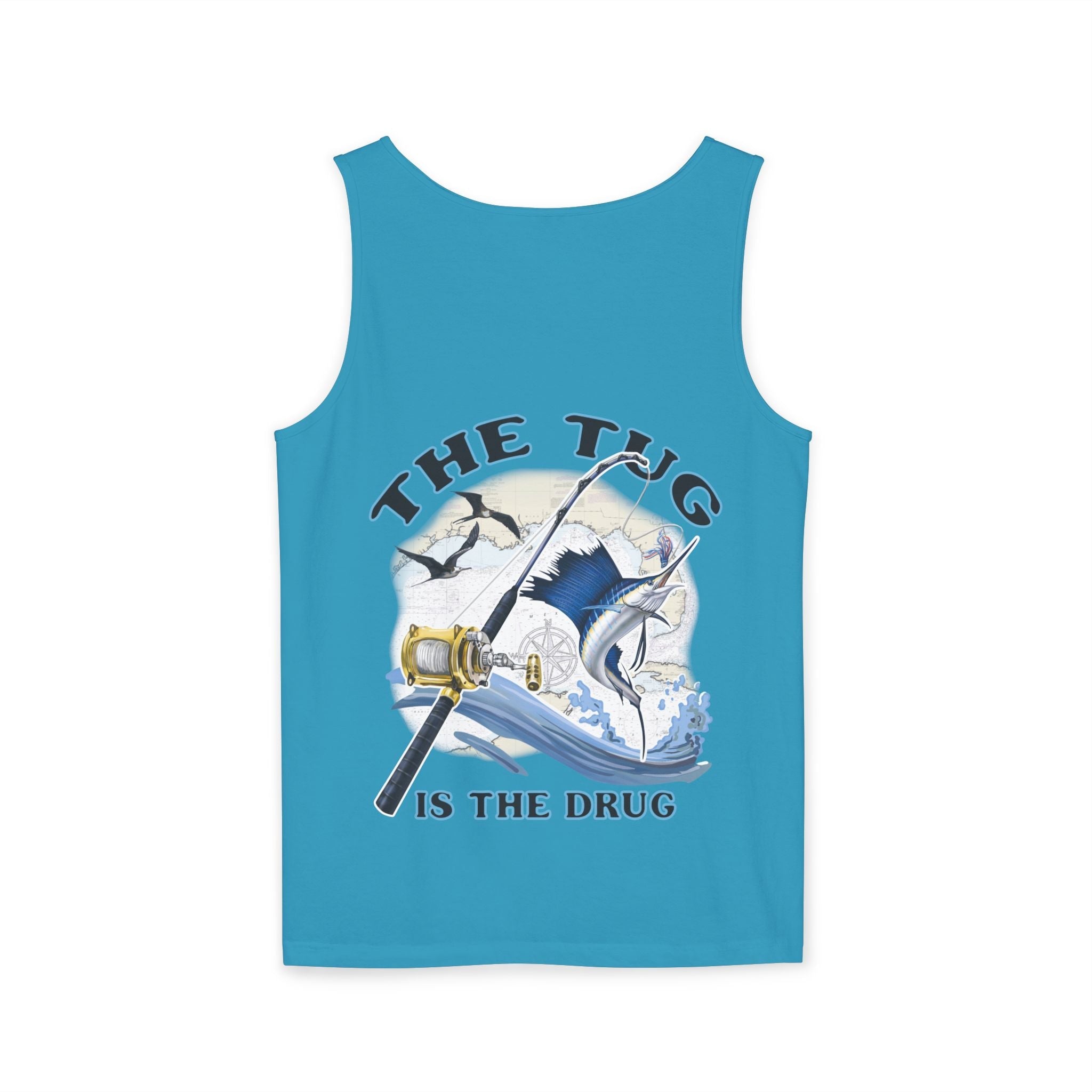 The Tug is the Drug™ Unisex Garment - Dyed Tank Top - Fishing Tank - Get Tight Gear