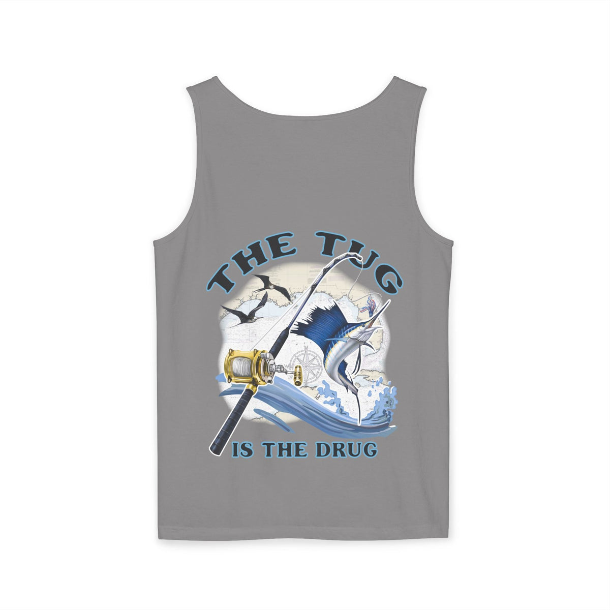 The Tug is the Drug™ Unisex Garment - Dyed Tank Top - Fishing Tank - Get Tight Gear