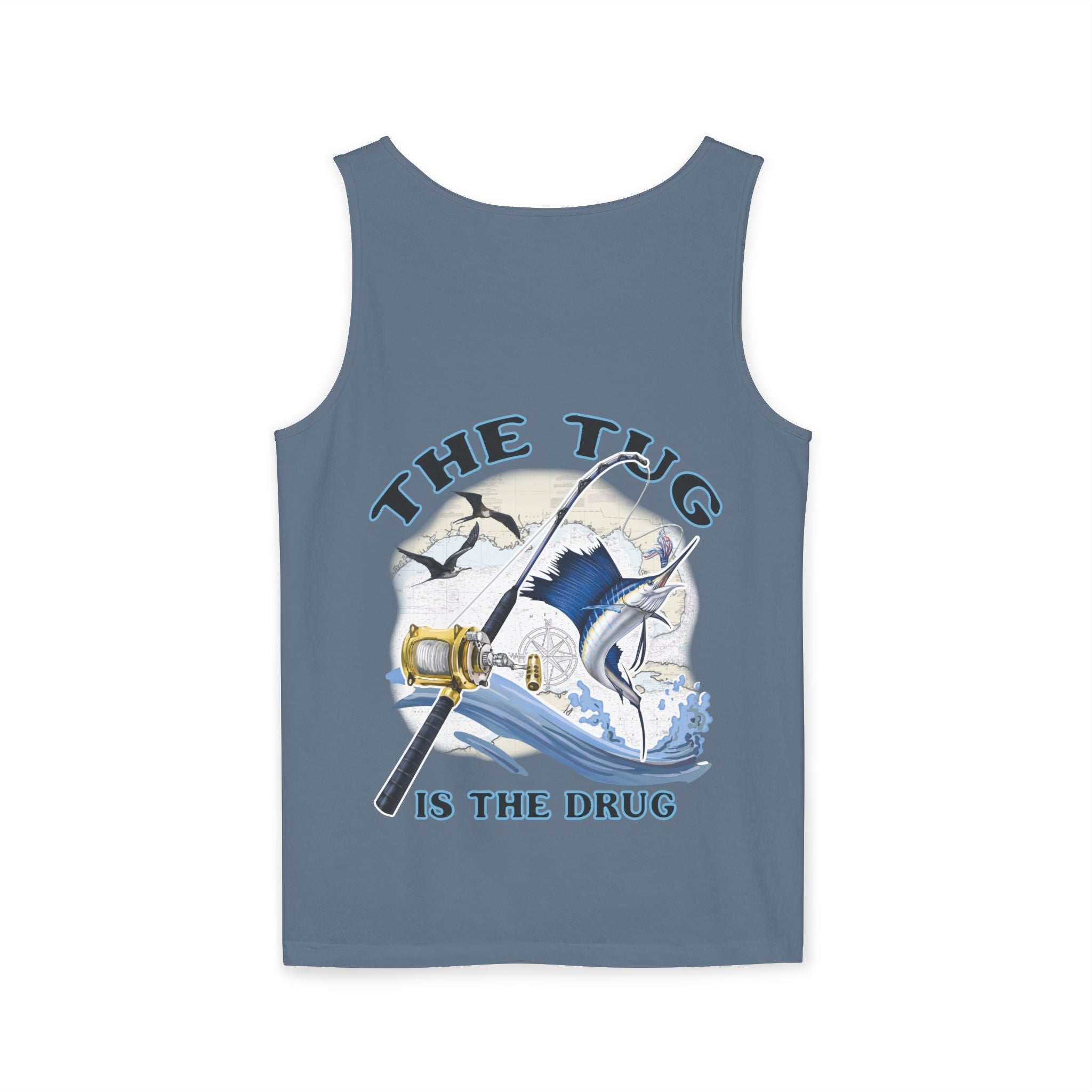 The Tug is the Drug™ Unisex Garment - Dyed Tank Top - Fishing Tank - Get Tight Gear