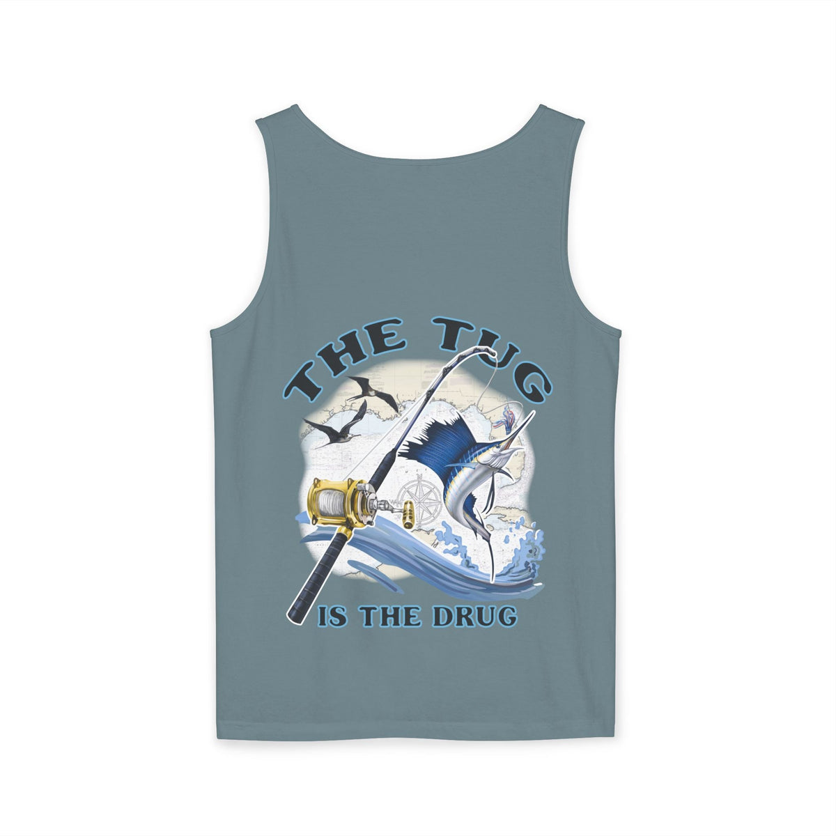 The Tug is the Drug™ Unisex Garment - Dyed Tank Top - Fishing Tank - Get Tight Gear