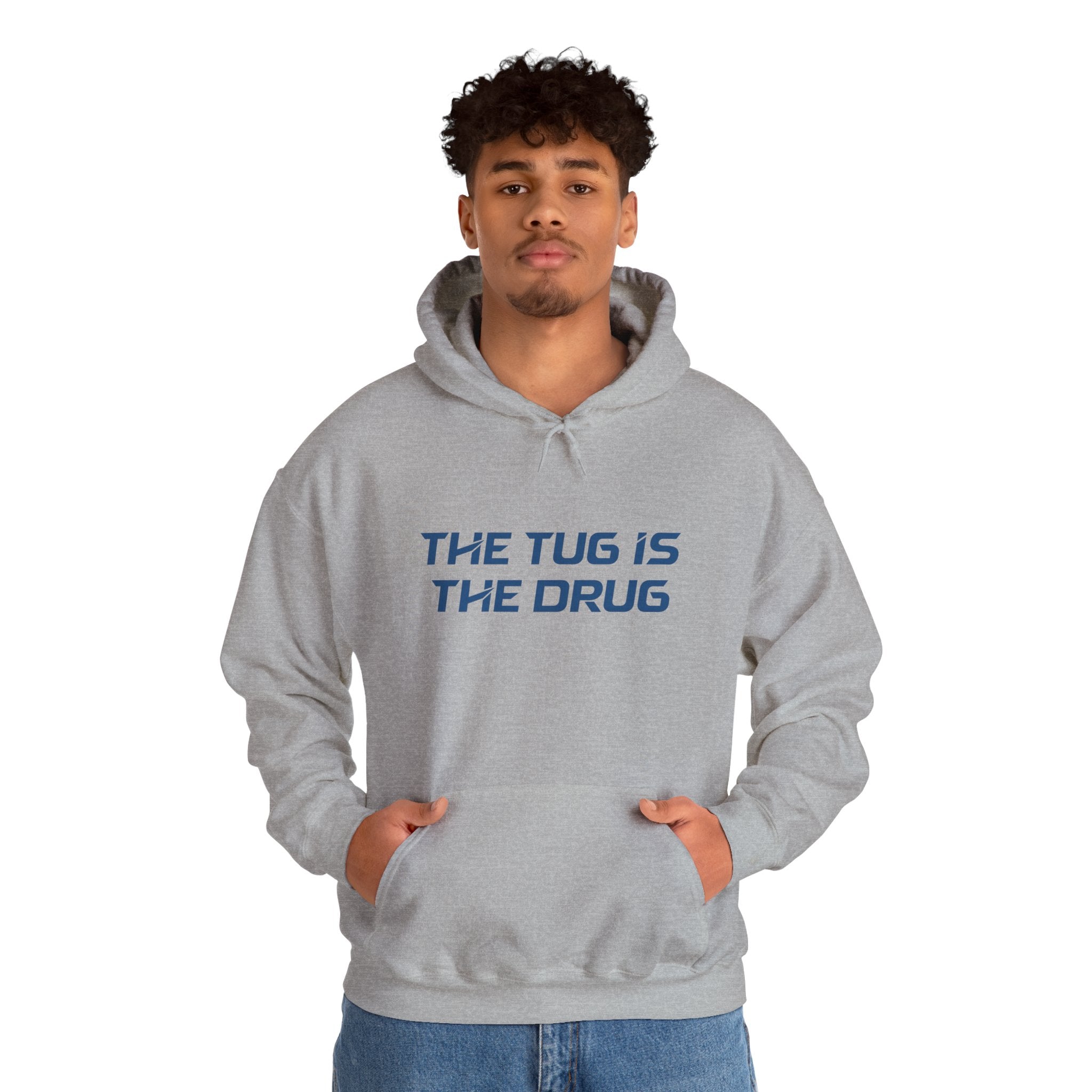 The Tug Is The Drug Unisex Heavy Blend™ Hooded Sweatshirt - Get Tight Gear