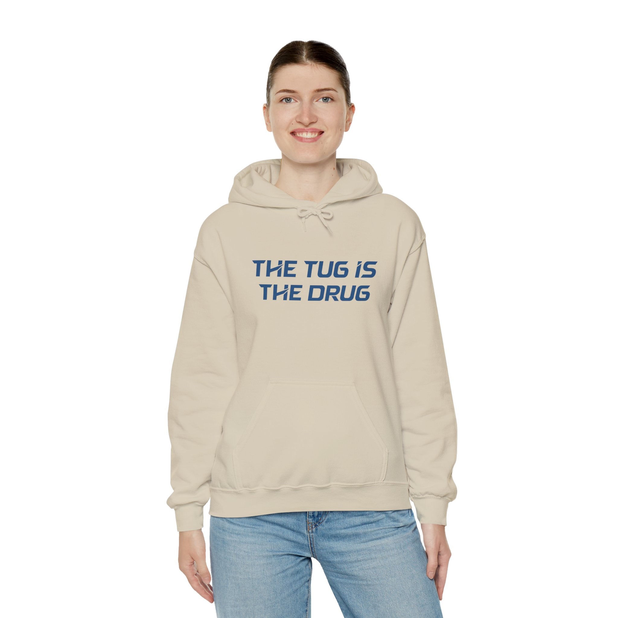 The Tug Is The Drug Unisex Heavy Blend™ Hooded Sweatshirt - Get Tight Gear