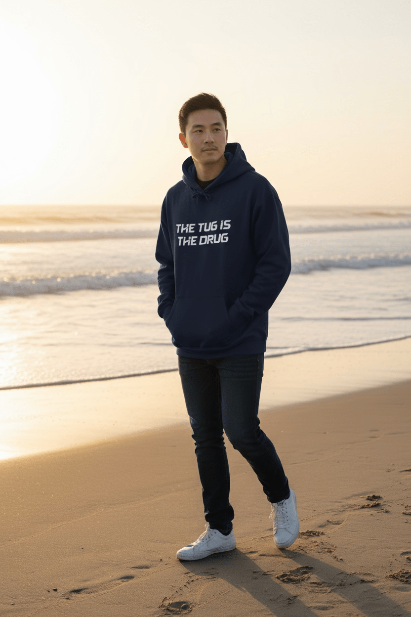 The Tug Is The Drug Unisex Heavy Blend™ Hooded Sweatshirt - Get Tight Gear