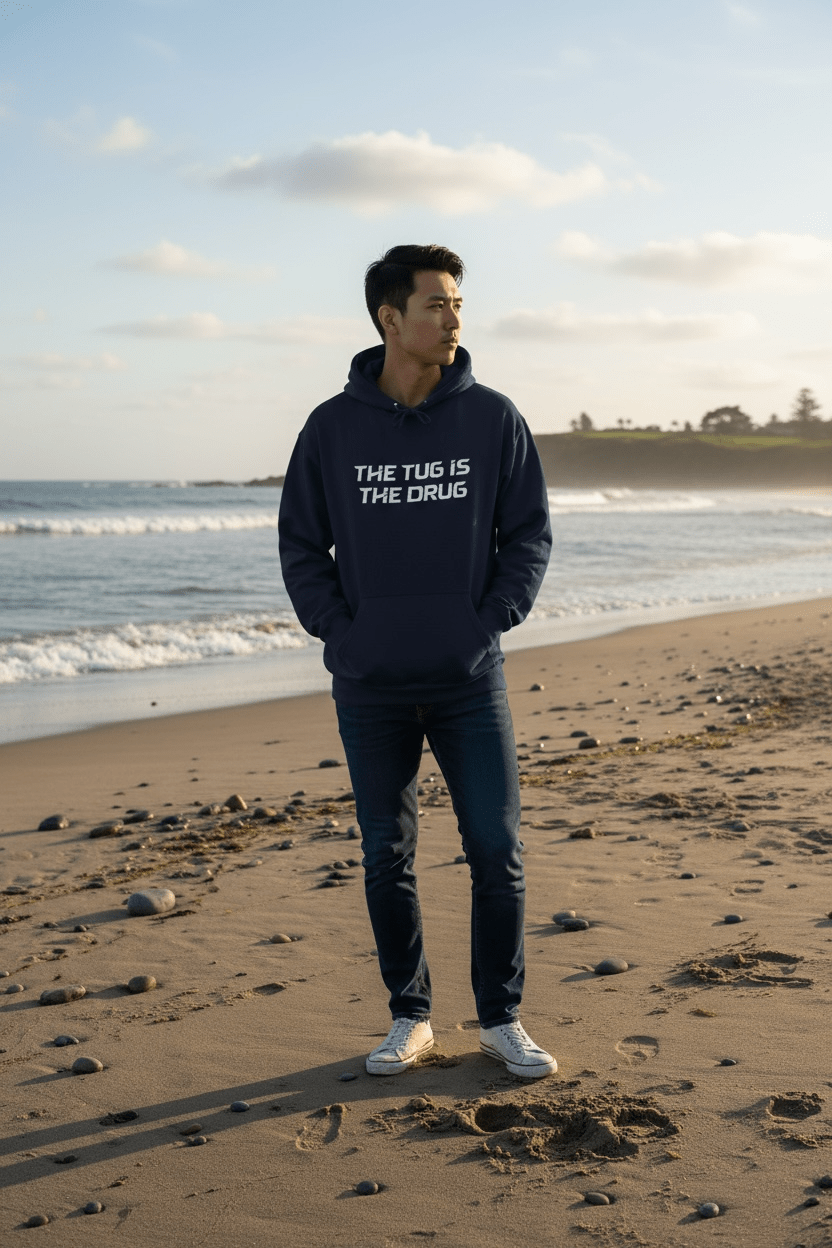 The Tug Is The Drug Unisex Heavy Blend™ Hooded Sweatshirt - Get Tight Gear