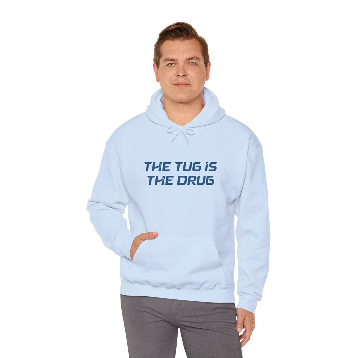 The Tug Is The Drug Unisex Heavy Blend™ Hooded Sweatshirt - Get Tight Gear