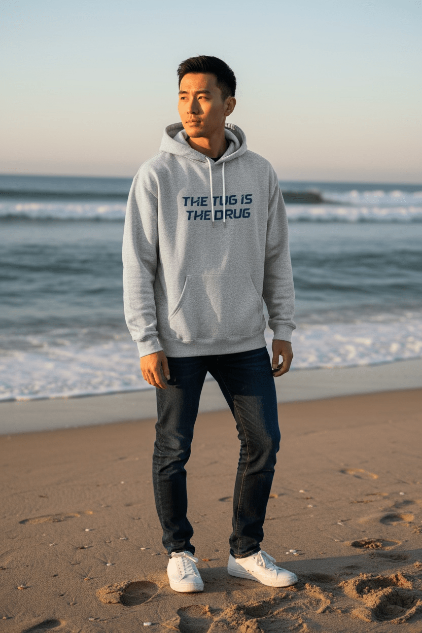 The Tug Is The Drug Unisex Heavy Blend™ Hooded Sweatshirt - Get Tight Gear